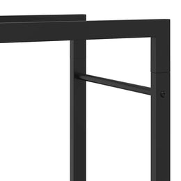 vidaXL Brennholzregal Mattschwarz 50x28x94 cm Stahl