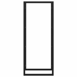 vidaXL Brennholzregal Mattschwarz 50x28x132 cm Stahl