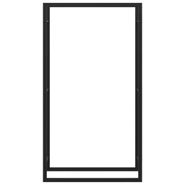 vidaXL Brennholzregal Mattschwarz 80 x 28 x 154 cm Stahl