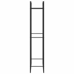 vidaXL Brennholzregal Mattschwarz 80 x 28 x 154 cm Stahl