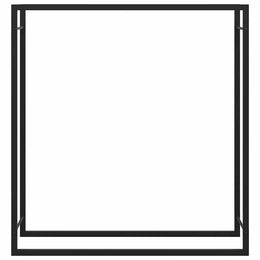 vidaXL Brennholzregal Mattschwarz 110x28x116 cm Stahl