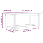 Couchtisch Schwarz 110x55x45 cm Massivholz Kiefer