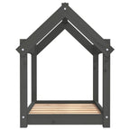 Hundebett Grau 71x55x70 cm Massivholz Kiefer
