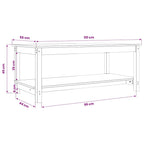 Couchtisch Honigbraun 110x55x45 cm Massivholz Kiefer