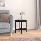Couchtisch Schwarz Ø 42,5x45 cm Massivholz Kiefer