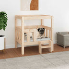 Hundebett 65,5x50,5x70 cm Massivholz Kiefer