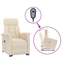 Relaxsessel Elektrisch Beige Mikrofasergewebe