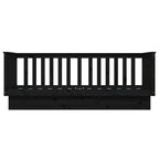 Tagesbett Schwarz 75x190 cm Massivholz Kiefer