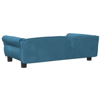 Hundebett Blau 95x55x30 cm Samt