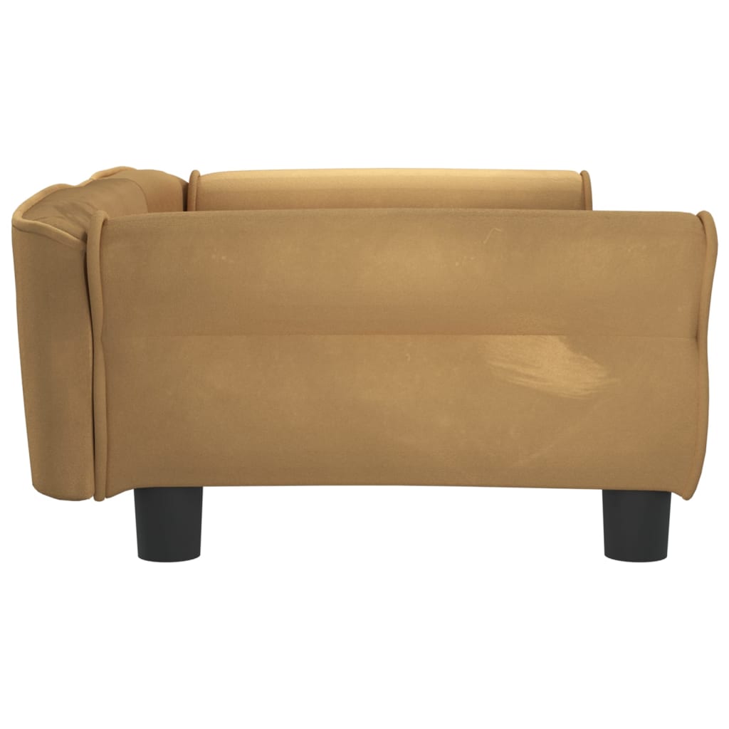 Hundebett Braun 95x55x30 cm Samt