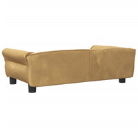 Hundebett Braun 95x55x30 cm Samt