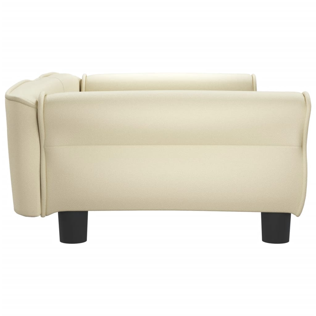 Hundebett Creme 95x55x30 cm Kunstleder