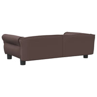 Hundebett Braun 95x55x30 cm Kunstleder