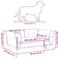 Hundebett Creme 70x45x30 cm Kunstleder