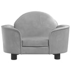 Hundebett Hellgrau 66x40x45 cm Samt