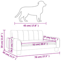 Hundebett Braun 70x45x30 cm Kunstleder