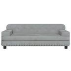 Hundebett Hellgrau 90x53x30 cm Samt