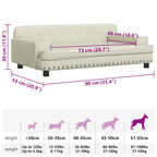 Hundebett Creme 90x53x30 cm Kunstleder