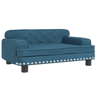 Hundebett Blau 70x45x30 cm Samt