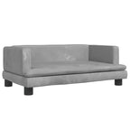 Hundebett Hellgrau 80x45x30 cm Samt