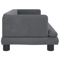 Hundebett Dunkelgrau 80x45x30 cm Samt