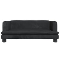 Hundebett Schwarz 80x45x30 cm Samt