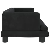 Hundebett Schwarz 80x45x30 cm Samt