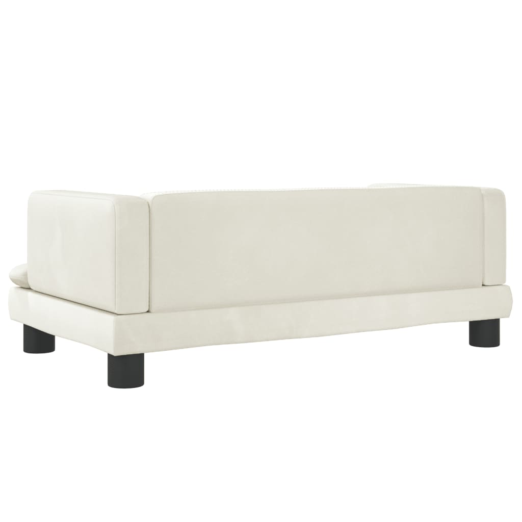 Hundebett Creme 80x45x30 cm Samt