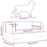 Hundebett Rosa 60x40x30 cm Samt