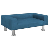 Hundebett Blau 70x45x26,5 cm Samt