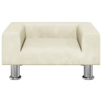 Hundebett Creme 50x40x26,5 cm Samt