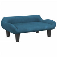 Hundebett Blau 70x40x24 cm Samt