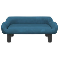 Hundebett Blau 70x40x24 cm Samt