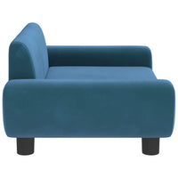 Hundebett Blau 70x45x33 cm Samt