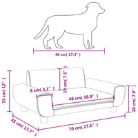 Hundebett Blau 70x45x33 cm Samt