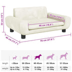 Hundebett Creme 70x45x33 cm Samt