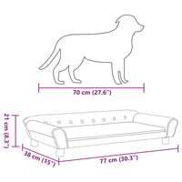 Hundebett Blau 100x50x21 cm Samt