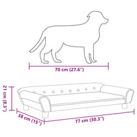 Hundebett Schwarz 100x50x21 cm Samt