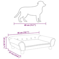 Hundebett Creme 70x48x22 cm Samt