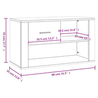 Schuhschrank Hochglanz-Weiß 80x35x45 cm Holzwerkstoff