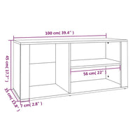 Schuhregal Weiß 100x35x45 cm Holzwerkstoff