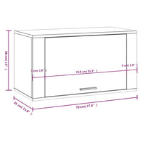 Wand-Schuhschrank Hochglanz-Weiß 70x35x38 cm Holzwerkstoff