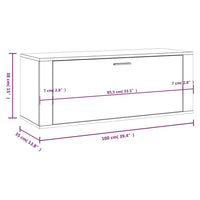 Wand-Schuhschrank Weiß 100x35x38 cm Holzwerkstoff