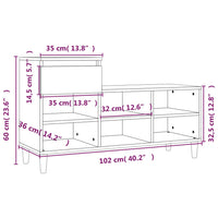 Schuhregal Hochglanz-Weiß 102x36x60 cm Holzwerkstoff