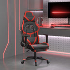 Gaming-Stuhl mit Fußstütze Schwarz und Rot Kunstleder