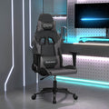Gaming-Stuhl Schwarz und Grau Kunstleder
