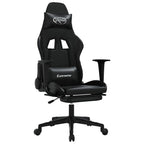 Gaming-Stuhl mit Fußstütze Schwarz Kunstleder