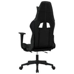 Gaming-Stuhl mit Fußstütze Schwarz Kunstleder