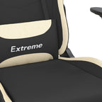 Gaming-Stuhl Schwarz und Creme Stoff