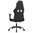 Gaming-Stuhl Schwarz und Hellgrau Stoff